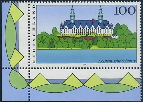 BUND 1996 Michel-Nummer 1849 postfrisch EINZELMARKE ECKRAND unten links