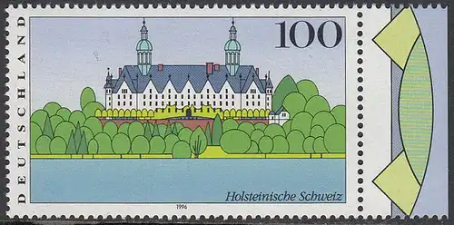 BUND 1996 Michel-Nummer 1849 postfrisch EINZELMARKE RAND rechts