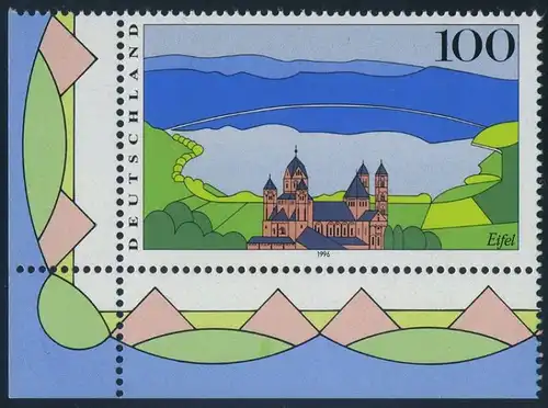 BUND 1996 Michel-Nummer 1852 postfrisch EINZELMARKE ECKRAND unten links