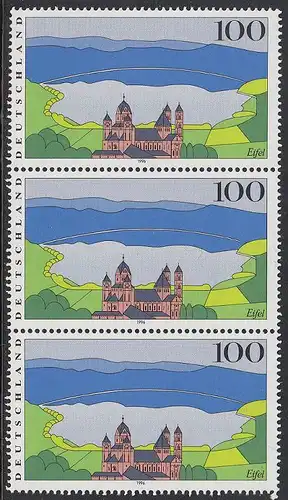 BUND 1996 Michel-Nummer 1852 postfrisch vert.STRIP(3)