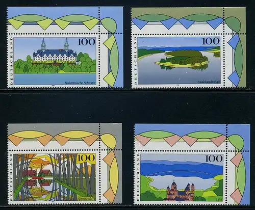 BUND 1996 Michel-Nummer 1849-1852 postfrisch SATZ(4) EINZELMARKEN ECKRÄNDER oben rechts
