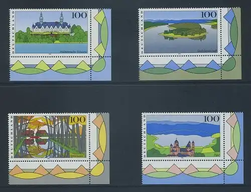 BUND 1996 Michel-Nummer 1849-1852 postfrisch SATZ(4) EINZELMARKEN ECKRÄNDER unten rechts