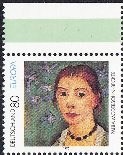 BUND 1996 Michel-Nummer 1854 postfrisch EINZELMARKE RAND oben