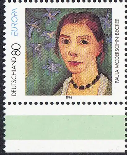 BUND 1996 Michel-Nummer 1854 postfrisch EINZELMARKE RAND unten