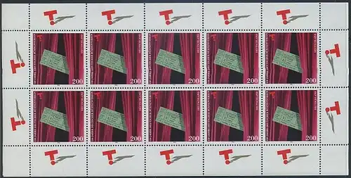 BUND 1996 Michel-Nummer 1857 postfrisch BOGEN(10)