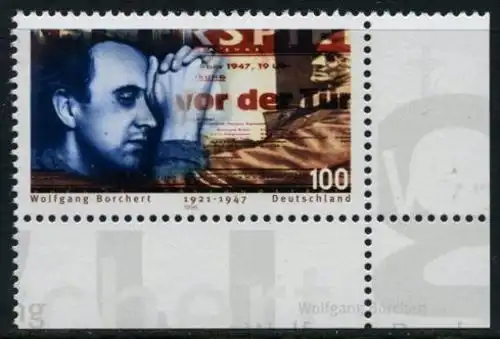 BUND 1996 Michel-Nummer 1858 postfrisch EINZELMARKE ECKRAND unten rechts