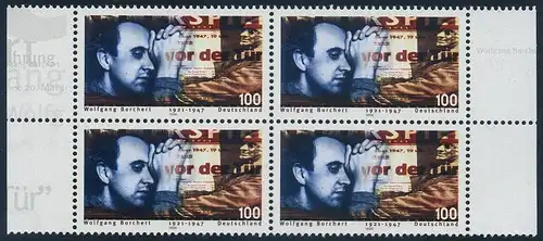 BUND 1996 Michel-Nummer 1858 postfrisch BLOCK RÄNDER rechts/links