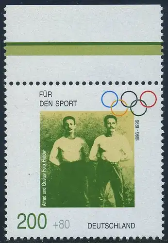 BUND 1996 Michel-Nummer 1864 postfrisch EINZELMARKE RAND oben