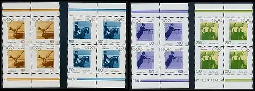 BUND 1996 Michel-Nummer 1861-1864 postfrisch SATZ(4) BLÖCKE RÄNDER oben/unten