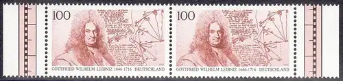 BUND 1996 Michel-Nummer 1865 postfrisch horiz.PAAR RÄNDER rechts/links