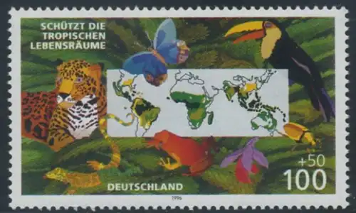 BUND 1996 Michel-Nummer 1867 postfrisch EINZELMARKE