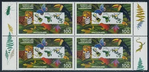 BUND 1996 Michel-Nummer 1867 postfrisch BLOCK RÄNDER rechts/links