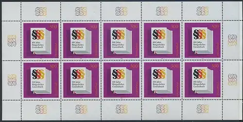 BUND 1996 Michel-Nummer 1874 postfrisch BOGEN(10)