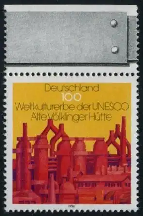 BUND 1996 Michel-Nummer 1875 postfrisch EINZELMARKE RAND oben