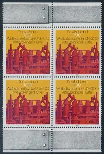 BUND 1996 Michel-Nummer 1875 postfrisch BLOCK RÄNDER oben/unten