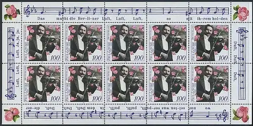 BUND 1996 Michel-Nummer 1876 postfrisch BOGEN(10)
