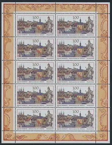BUND 1996 Michel-Nummer 1881 postfrisch BOGEN(10)