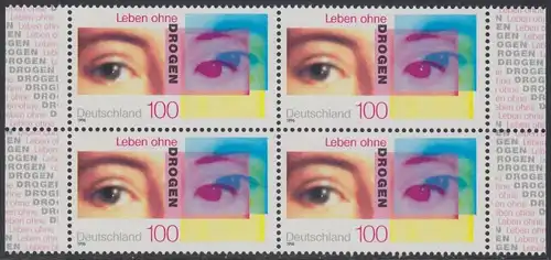 BUND 1996 Michel-Nummer 1882 postfrisch BLOCK RÄNDER rechts/links (b)