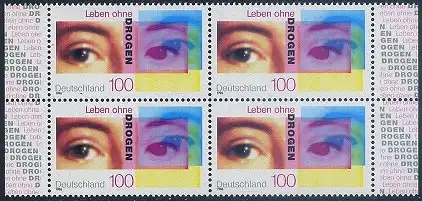 BUND 1996 Michel-Nummer 1882 postfrisch BLOCK RÄNDER rechts/links (a)