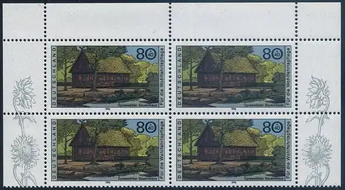 BUND 1996 Michel-Nummer 1883 postfrisch BLOCK Eckränder oben rechts/oben links
