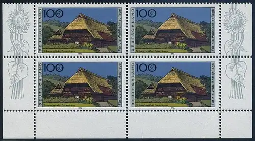 BUND 1996 Michel-Nummer 1885 postfrisch BLOCK Eckränder unten rechts/unten links