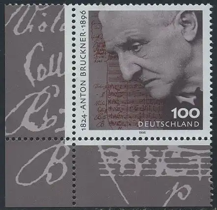BUND 1996 Michel-Nummer 1888 postfrisch EINZELMARKE ECKRAND unten links