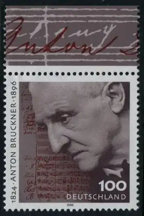 BUND 1996 Michel-Nummer 1888 postfrisch EINZELMARKE RAND oben (b)