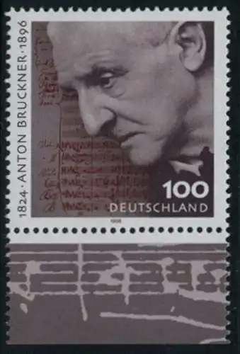 BUND 1996 Michel-Nummer 1888 postfrisch EINZELMARKE RAND unten