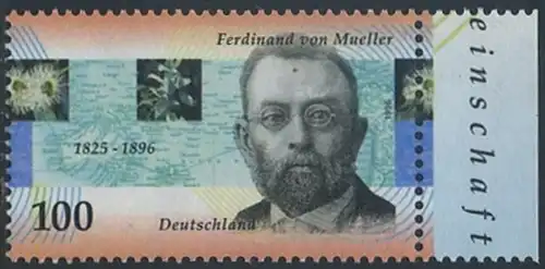 BUND 1996 Michel-Nummer 1889 postfrisch EINZELMARKE RAND rechts (a)