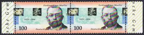 BUND 1996 Michel-Nummer 1889 postfrisch horiz.PAAR RÄNDER rechts/links