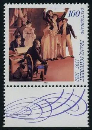 BUND 1997 Michel-Nummer 1895 postfrisch EINZELMARKE RAND unten (c)