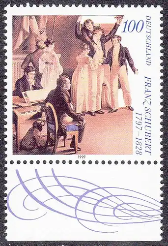 BUND 1997 Michel-Nummer 1895 postfrisch EINZELMARKE RAND unten (a)