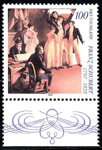 BUND 1997 Michel-Nummer 1895 postfrisch EINZELMARKE RAND unten (b)