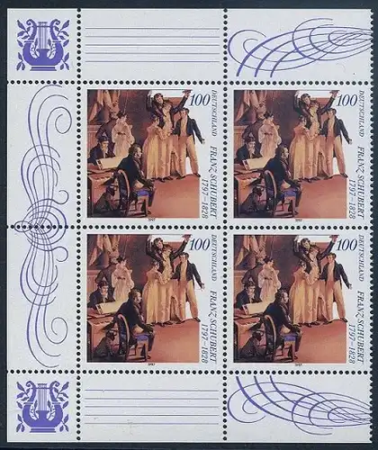 BUND 1997 Michel-Nummer 1895 postfrisch BLOCK Eckränder oben links/unten links
