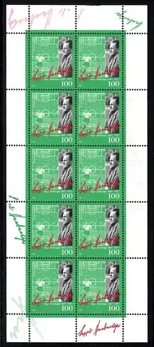 BUND 1997 Michel-Nummer 1896 postfrisch BOGEN(10)