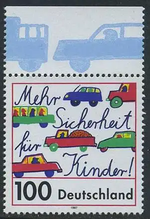 BUND 1997 Michel-Nummer 1897 postfrisch EINZELMARKE RAND oben (b)