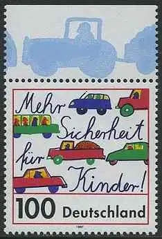 BUND 1997 Michel-Nummer 1897 postfrisch EINZELMARKE RAND oben (a)