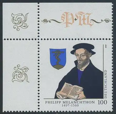 BUND 1997 Michel-Nummer 1902 postfrisch EINZELMARKE ECKRAND oben links