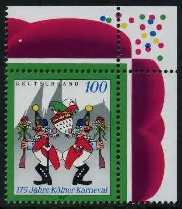 BUND 1997 Michel-Nummer 1903 postfrisch EINZELMARKE ECKRAND oben rechts