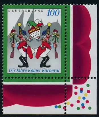 BUND 1997 Michel-Nummer 1903 postfrisch EINZELMARKE ECKRAND unten rechts