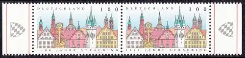 BUND 1997 Michel-Nummer 1910 postfrisch horiz.PAAR RÄNDER rechts/links (a)