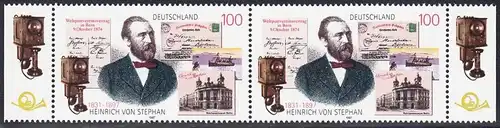 BUND 1997 Michel-Nummer 1912 postfrisch horiz.PAAR RÄNDER rechts/links (a)