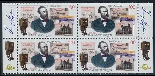 BUND 1997 Michel-Nummer 1912 postfrisch BLOCK RÄNDER rechts/links