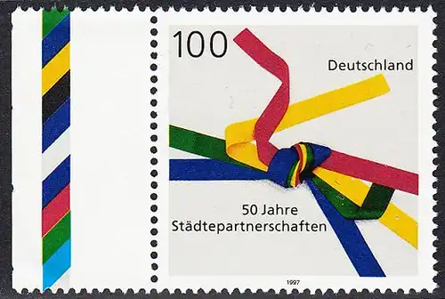 BUND 1997 Michel-Nummer 1917 postfrisch EINZELMARKE RAND links