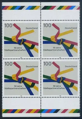 BUND 1997 Michel-Nummer 1917 postfrisch BLOCK RÄNDER oben/unten