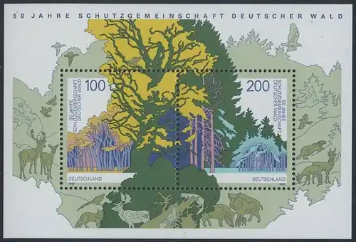 BUND 1997 Michel-Nummer 1918-1919 postfrisch BOGEN(2) -Blockausgabe 38-