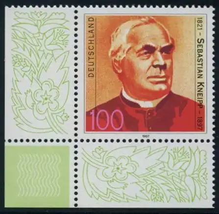 BUND 1997 Michel-Nummer 1925 postfrisch EINZELMARKE ECKRAND unten links