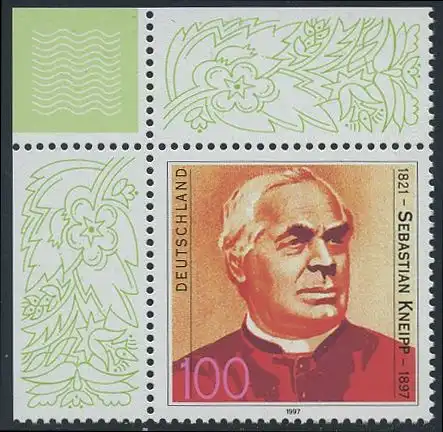 BUND 1997 Michel-Nummer 1925 postfrisch EINZELMARKE ECKRAND oben links