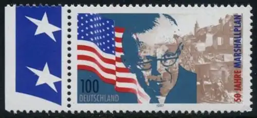 BUND 1997 Michel-Nummer 1926 postfrisch EINZELMARKE RAND links