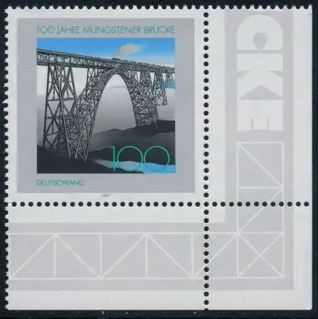 BUND 1997 Michel-Nummer 1931 postfrisch EINZELMARKE ECKRAND unten rechts